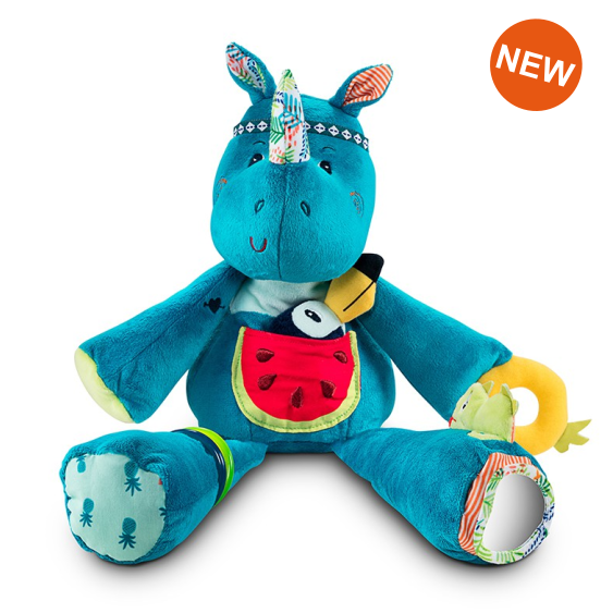  marius the rhino activity soft toy blue 